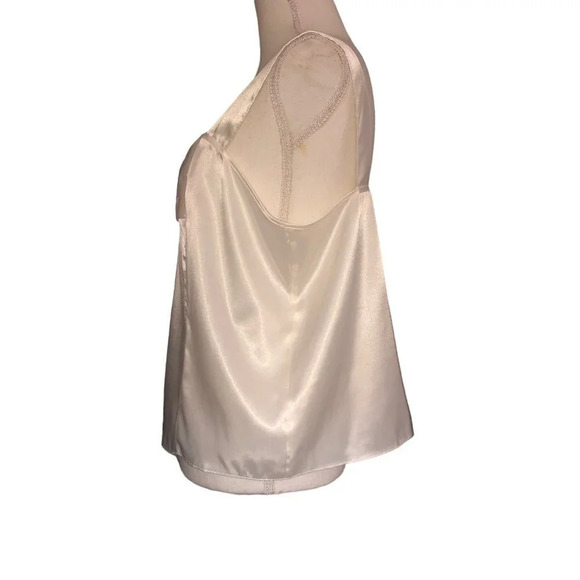 Vintage Handmade Sz M ? Women's 80's 90's Cream Satin Camisole Cami Lingerie - Picture 3 of 5